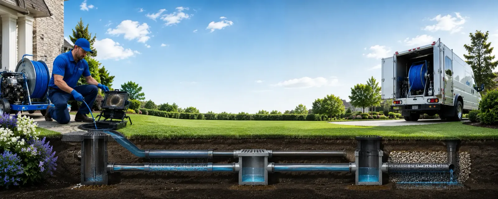 Outdoor drain cleaning information for Vallonia, IN